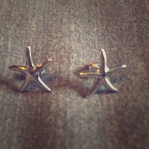 Silver Starfish Stud Earings